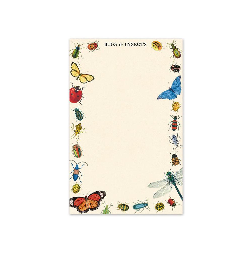 Cavallini, Note Card, Art & School, Notepad, 100 Sheet, Bugs & Insects, 805748